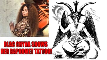 Blac Chyna Shows Her Baphomet Tattoo! (Spooky!)