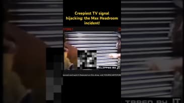 Creepiest TV signal hijacking: the Max Headroom incident! Clip from Your Scary Stories.