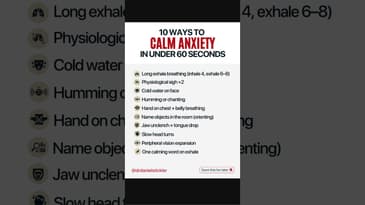 10 Ways to Calm Anxiety in Under 60 Seconds #anxiety #longevity #health