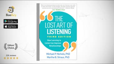 The Lost Art of Listening  Book Summary By Michael P. Nichols  How Learning to Listen Can Improve