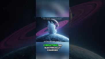 Enceladus Geysers Create Stunning Saturn Plasma Structures #shorts