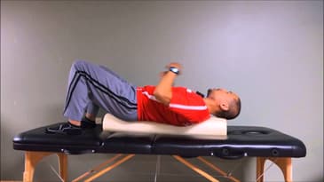 Hooklying on Foam Roller + Thoracic Mobilizations