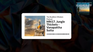 MN17. Jungle Thickets - Vanapattha Sutta | The Buddha’s Wisdom Podcast