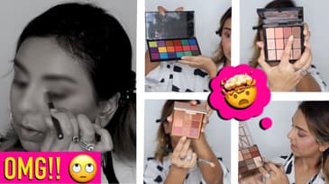 Applying ALL My Eye Shadow Palettes To My Face! (DIED!!) | Aanam C