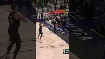 Derrick White steals and LOBS to Jaylen Brown ⚡️ #nba #celtics #basketball #dunks #nuggets