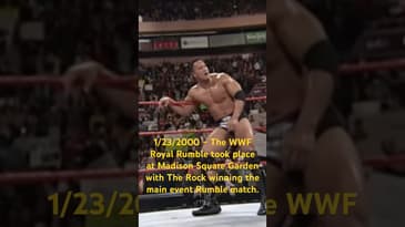 1/23/2000 – The Rock won the Royal Rumble match. #wwe #wrestling #royalrumble #wwf