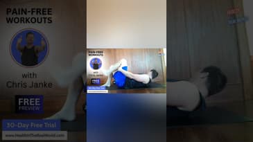 Hamstring flexibility in the morning stretching class. Join free at www.healthintherealworld.com