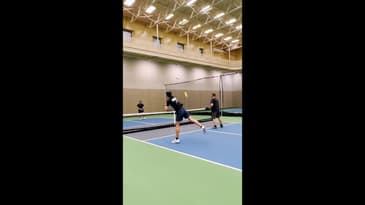 He got hit by a.....lob?