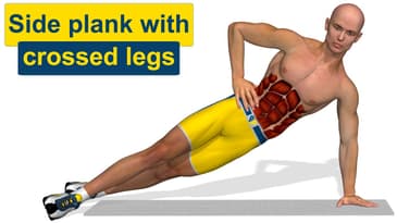 Addominali Six Pack: Plank laterale con gambe incrociate