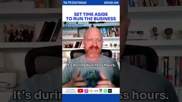 Set Time Aside To Run The Business