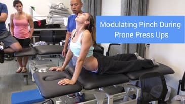 Modulating Pinch during Prone Press Ups