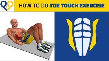 Best lateral abs exercises: toe touch exercise - top exercise to build oblique ab muscle #p4p