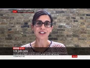 Natalie Berg discusses retail job losses on BBC News