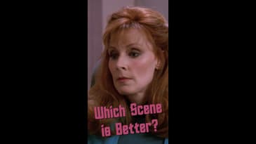 Which scene is better? #fyp #podcast #startrek #beverlycrusher #gatesmcfadden 