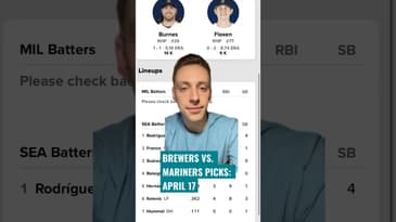 Brewers vs. Mariners Picks: April 17 #shorts #baseball #mlb #mariners #brewers #sportsbetting