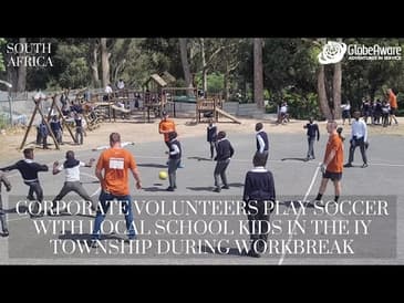 Corp. Volunteers Play Soccer With Local School Kids In The IY Township During A Work Break!