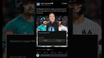 MARINERS CATCHER CAL RALEIGH IS TIED FOR THE LEAD IN THE MVP RACE