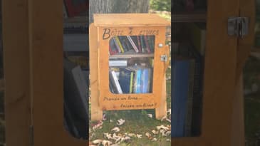 Boîte à livres découverte lors de ma promenade dominicale dans mon quartier.