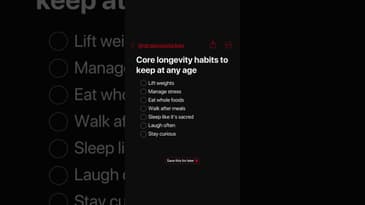 Core longevity habits to keep at any age #longevity #healthylifestyle #healthyaging