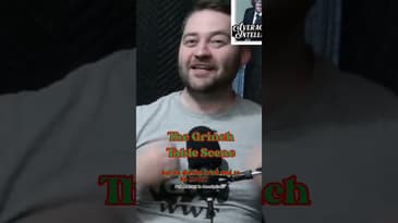 The Grinch tablecloth scene