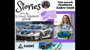 Porsche Carrera Series Driver Sabre Cook with host Melinda Russell
