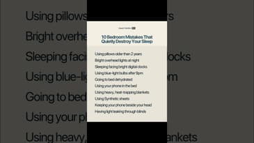 10 Bedroom Mistakes That Quietly Destroy Your Sleep
