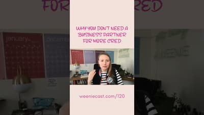 Why You Don't Need a Business Partner For More Credibility | Weeniecast 120 | #shorts