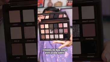 Huda Beauty Pretty Grunge Eyeshadow palette review #BeauTeawithAanamC