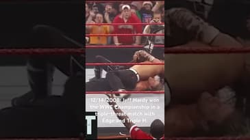 12/14/2008: Jeff Hardy won the WWE Championship in a triple-threat match with Edge and Triple H.