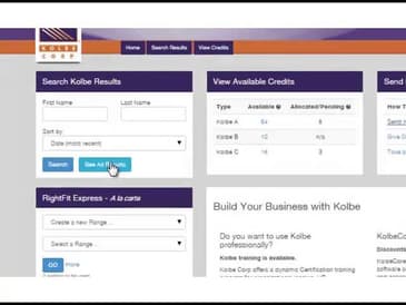 How to Send a Kolbe B or C Index Credit