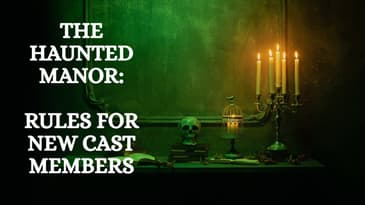 I got a job at a major theme park. The Rules in the Haunted Manor Cast Manual are disturbing.