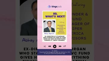 Ft. Abhay Agarwal at JP Morgan Who Started His Own VC Fund gives his take on Everything Finance