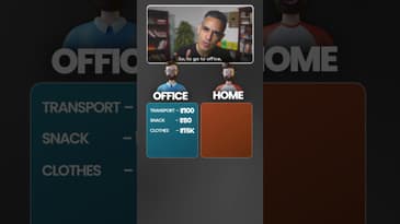Work From HOME vs Work From OFFICE main kitni SAVINGS ho sakti hain?! | Ankur Warikoo #shorts