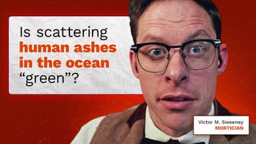 Is it "green" to dispose of cremated ashes in the ocean? Mortician Victor M. Sweeney has the answer.