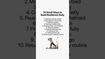 10 Small Ways to Build Resilience Daily #longevity #healthyaging #longevitytips