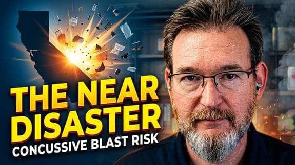 The concussive blast California came dangerously close to
