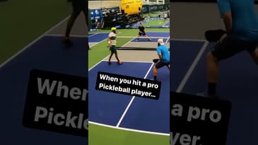 Hitting a Pro Pickleball Player
