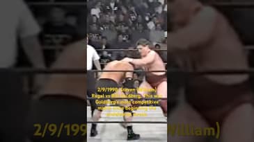 2/9/1998: William Regal vs Bill Goldberg. Goldberg’s most competitive match since the streak started