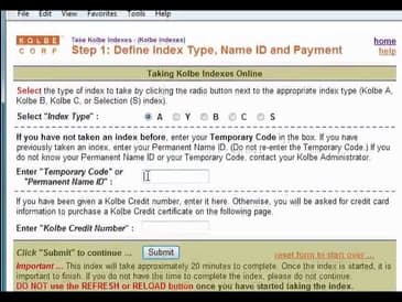 Taking A Kolbe A Index