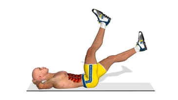 Esercizi "addominali bassi": Elevazione gambe in 4 tempi