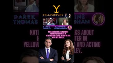 Katie talks having her daughter on set and #wesbentley #yellowstonetv #yellowstone #shorts #actor