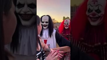I celebrated my birthday at a haunted house, and to my delight, creepy clowns