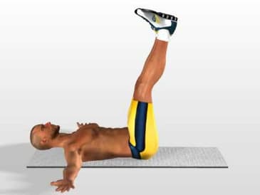 Abs Exercises: Leg Up Touch Crunch Exercise