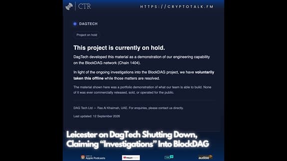 Leicester on DagTech Shut Down, Claiming “Investigations” Into #BlockDAG (OOC) [COLORFUL LANGUAGE]