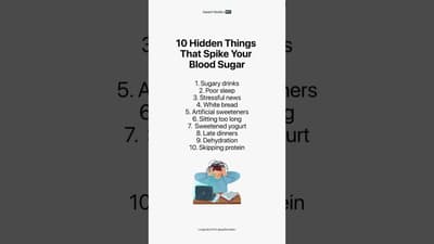 10 Hidden Things That Spike Your Blood Sugar #longevity #bloodsugar #healthyaging