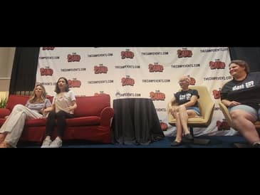 Mo Collins (Sarah) and Danay Garcia (Luciana) Fear the Walking Dead panel - The Camp 2024