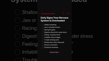 Early Signs Your Nervous System Is Overloaded #nervoussystem #healthyaging #stress