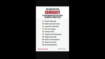 10 ways to downshift your nervous system under 2 minutes #longevity #nervoussystem