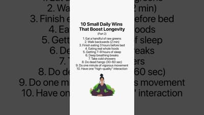 10 Small Daily Wins That Boost Longevity (part 2)