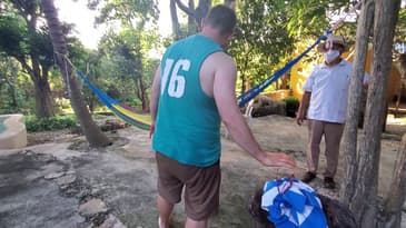 Sleeping In A Hammock ( Corporate Group In Mexico with Globe Aware - Nov. 2020 )